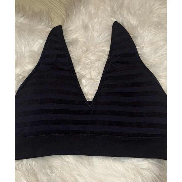 Jockey Seamfree Bralette Bra Striped Lined Wire Free Womens L Large Black - Picture 3 of 5